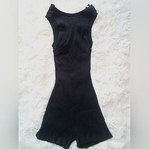 Cute Black Zara Backless Onesie in Medium